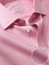 Carletti Pink Solid Full Sleeve Single Cuff Tailored Fit Classic Formal Italian 100’s Cotton Shirt