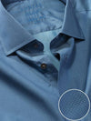 Carletti Teal Solid Full Sleeve Single Cuff Tailored Fit  Semi Formal Dark Italian 100's Cotton Shirt