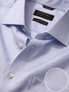 Carulli Sky Solid Full Sleeve Single Cuff Tailored Fit Classic Formal Two Ply Mercerized Cotton Shirt