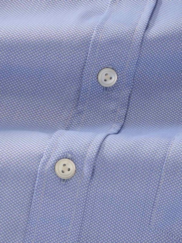Casamora Sky Solid Full Sleeve Double Cuff Classic Fit Classic Formal Two Ply Mercerized Cotton Shirt