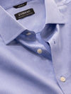 Cascia Sky Solid Half Sleeve Tailored Fit Classic Formal Cotton Shirt