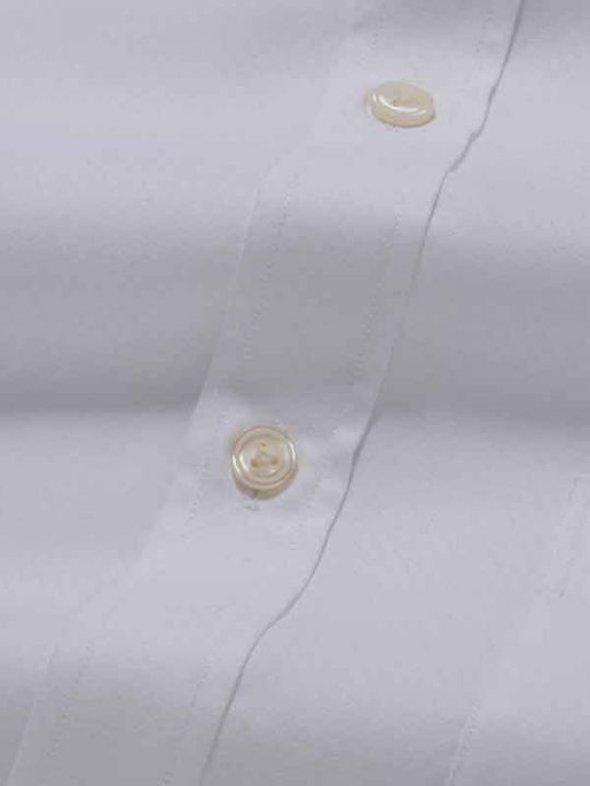 Cascia White Solid Full Sleeve Single Cuff Classic Fit Classic Formal Cotton Shirt