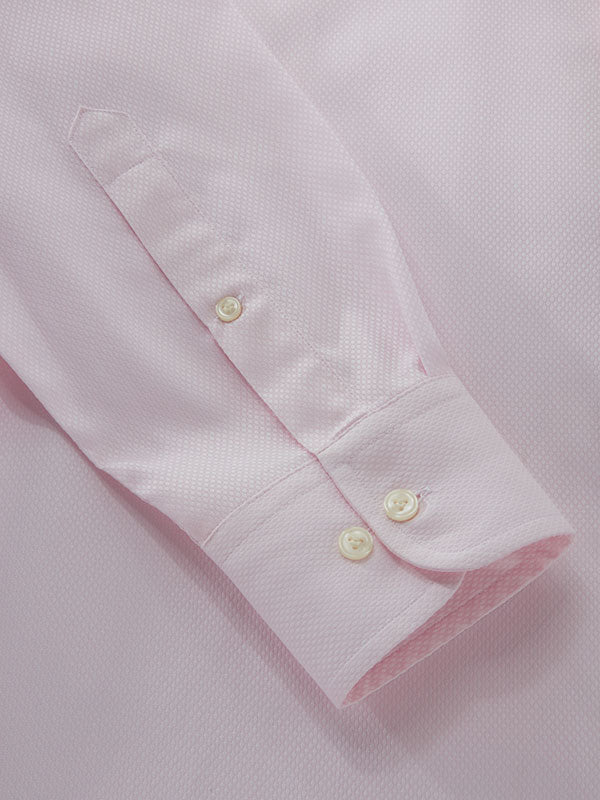 Cascia Pink Solid Full Sleeve Single Cuff Classic Fit Classic Formal Cotton Shirt
