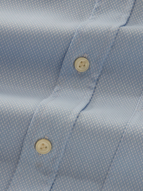 Cascia Sky Solid Full Sleeve Single Cuff Classic Fit Classic Formal Cotton Shirt