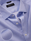 Cascia Sky Solid Full Sleeve Double Cuff Tailored Fit Classic Formal Cotton Shirt