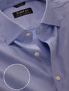 Cascia Sky Solid Half Sleeve Tailored Fit Classic Formal Cotton Shirt