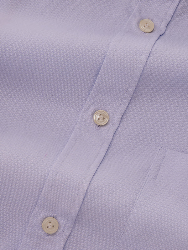 Cascia Sky Check Half Sleeve Classic Fit Classic Formal Cotton Shirt