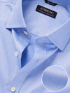 Cascia Sky Solid Half Sleeve Classic Fit Classic Formal Cotton Shirt