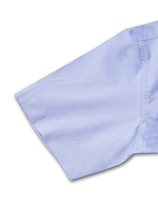 Cascia Sky Solid Half Sleeve Classic Fit Classic Formal Cotton Shirt