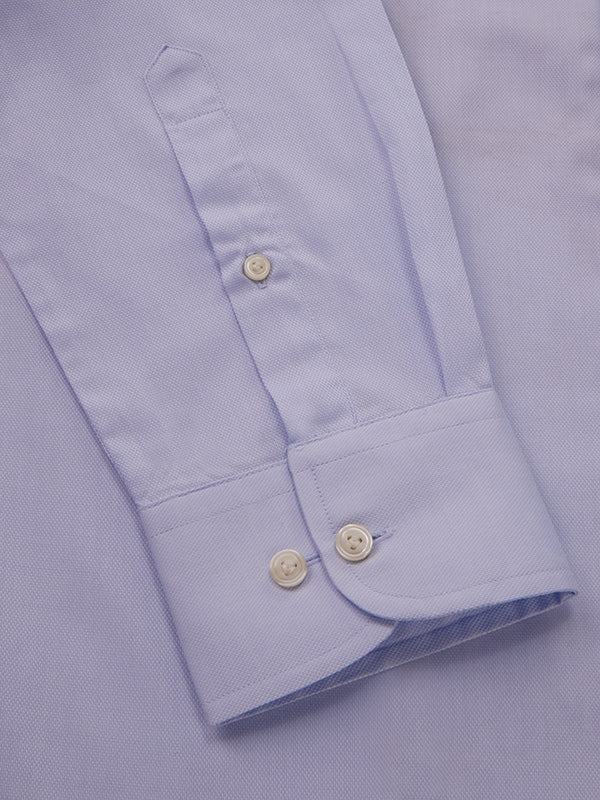 Cascia Sky Solid Full Sleeve Single Cuff Slim Fit Classic Formal Cotton Shirt