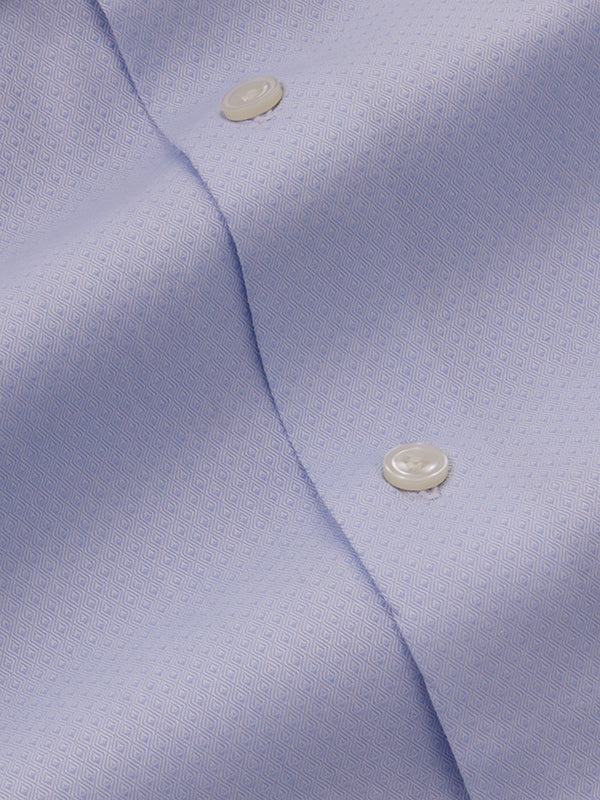 Cascia Sky Solid Full Sleeve Double Cuff Tailored Fit Classic Formal Cotton Shirt