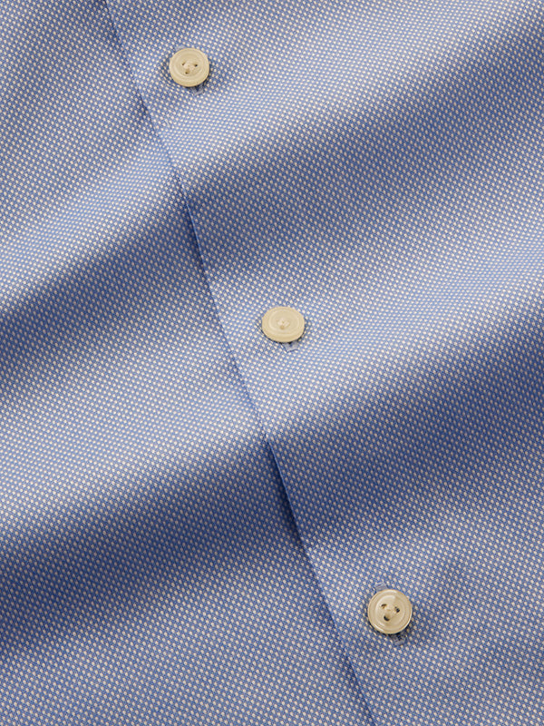 Cascia Sky Solid Full Sleeve Single Cuff Tailored Fit Classic Formal Cotton Without Pocket Shirt