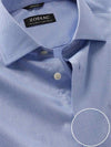 Cascia Sky Solid Full Sleeve Single Cuff Tailored Fit Classic Formal Cotton Shirt