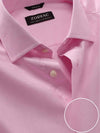 Cascia Pink Solid Half Sleeve Tailored Fit Classic Formal Cotton Shirt