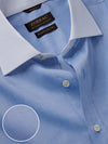 Chambray Sky Solid Full Sleeve Double Cuff Classic Fit Classic Formal Two Ply Mercerized Cotton Shirt