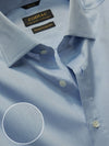 Chambray Sky Solid Full Sleeve Single Cuff Classic Fit Classic Formal Two Ply Mercerized Cotton Shirt