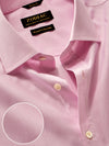 Chambray Pink Solid Half Sleeve Classic Fit Semi Formal Two Ply Mercerized Cotton Shirt