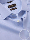 Chambray Sky Solid Full Sleeve Single Cuff Tailored Fit Classic Formal Two Ply Mercerized Cotton Shirt