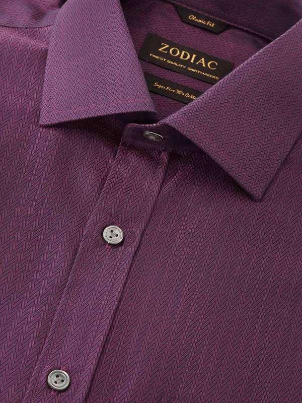 Chianti Maroon Solid Full Sleeve Single Cuff Classic Fit Dark Semi Formal Cotton Shirt