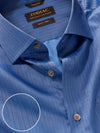 Chianti navy Striped Full Sleeve Single Cuff Tailored Fit Dark Semi Formal Cotton Shirt