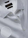 Cione White Solid Full Sleeve Double Cuff Tailored Fit Classic Formal Two Ply Mercerized Cotton Shirt