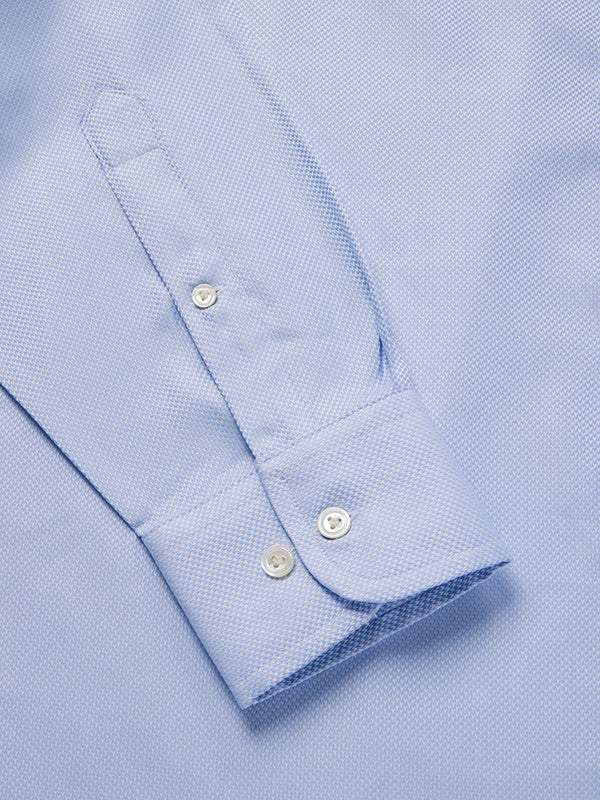 Cione Sky Solid Full Sleeve Single Cuff Classic Fit Classic Formal Two Ply Mercerized Cotton Shirt