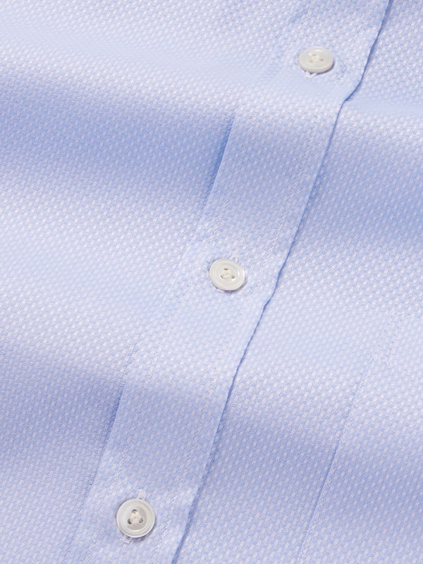 Cione Sky Solid Full Sleeve Double Cuff Classic Fit Classic Formal Two Ply Mercerized Cotton Shirt