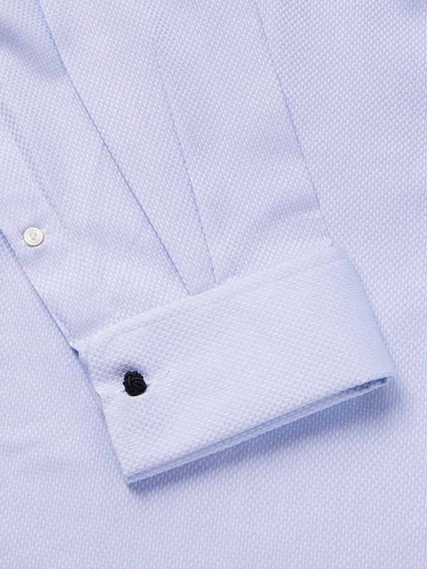 Cione Sky Solid Full Sleeve Double Cuff Classic Fit Classic Formal Two Ply Mercerized Cotton Shirt