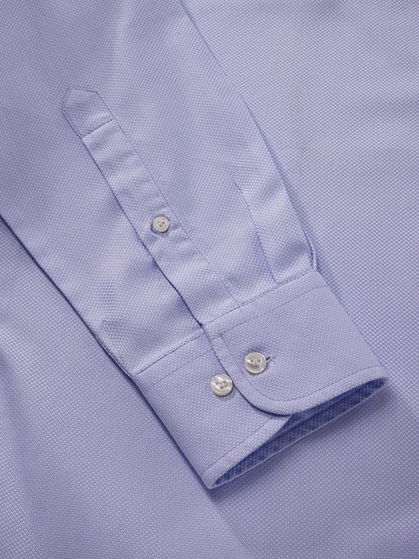 Cione Sky Solid Full Sleeve Single Cuff Slim Fit Classic Formal Two Ply Mercerized Cotton Shirt