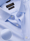 Cione Sky Solid Full Sleeve Double Cuff Tailored Fit Classic Formal Two Ply Mercerized Cotton Shirt