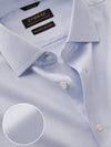 Cione Sky Solid Full Sleeve Single Cuff Tailored Fit Classic Formal Two Ply Mercerized Cotton Shirt