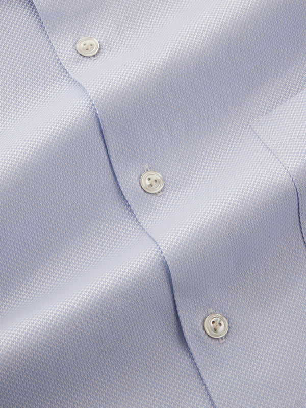 Cione Sky Solid Full Sleeve Single Cuff Tailored Fit Classic Formal Two Ply Mercerized Cotton Shirt