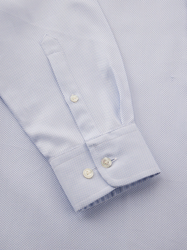 Cione Sky Solid Full Sleeve Single Cuff Tailored Fit Classic Formal Two Ply Mercerized Cotton Shirt