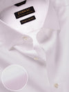 Cione White Solid Full Sleeve Double Cuff Tailored Fit Classic Formal Two Ply Mercerized Cotton Shirt