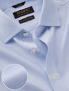 Cione Sky Solid Full Sleeve Single Cuff Tailored Fit Classic Formal Two Ply Mercerized Cotton Shirt