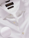Cione White Solid Full Sleeve Single Cuff Tailored Fit Classic Formal Two Ply Mercerized Cotton Shirt