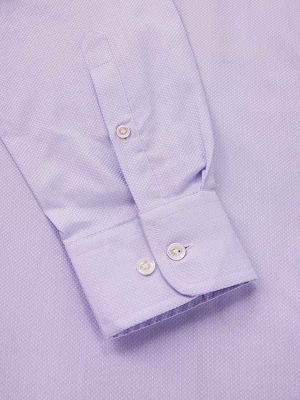 Cione Sky Solid Full Sleeve Single Cuff Tailored Fit Classic Formal Two Ply Mercerized Cotton Shirt