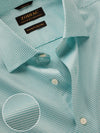 Cione Aqua Solid Full Sleeve Single Cuff Tailored Fit Classic Formal Two Ply Mercerized Cotton Shirt