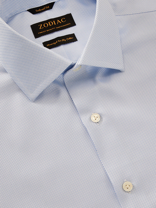 Cione Sky Solid Full Sleeve Single Cuff Tailored Fit Classic Formal Two Ply Mercerized Cotton Without Pocket Shirt