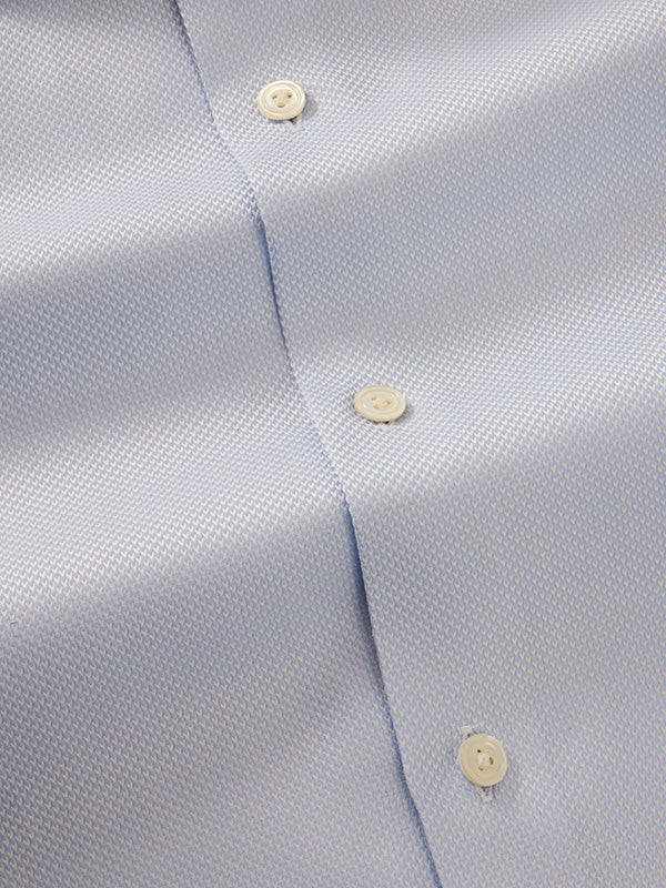 Cione Sky Solid Full Sleeve Single Cuff Tailored Fit Classic Formal Two Ply Mercerized Cotton Without Pocket Shirt