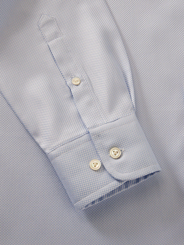 Cione Sky Solid Full Sleeve Single Cuff Tailored Fit Classic Formal Two Ply Mercerized Cotton Without Pocket Shirt