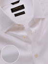 Cione White Solid Full Sleeve Single Cuff Tailored Fit Classic Formal Two Ply Mercerized Cotton Without Pocket Shirt