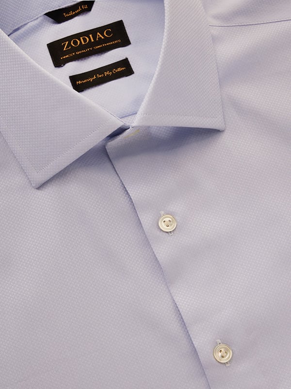 Cione Sky Solid Full Sleeve Single Cuff Tailored Fit Classic Formal Two Ply Mercerized Cotton Without Pocket Shirt