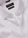 Cione White Solid Full Sleeve Double Cuff Classic Fit Classic Formal Two Ply Mercerized Cotton Shirt