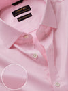 Cione Pink Solid Full Sleeve Single Cuff Classic Fit Classic Formal Two Ply Mercerized Cotton Shirt