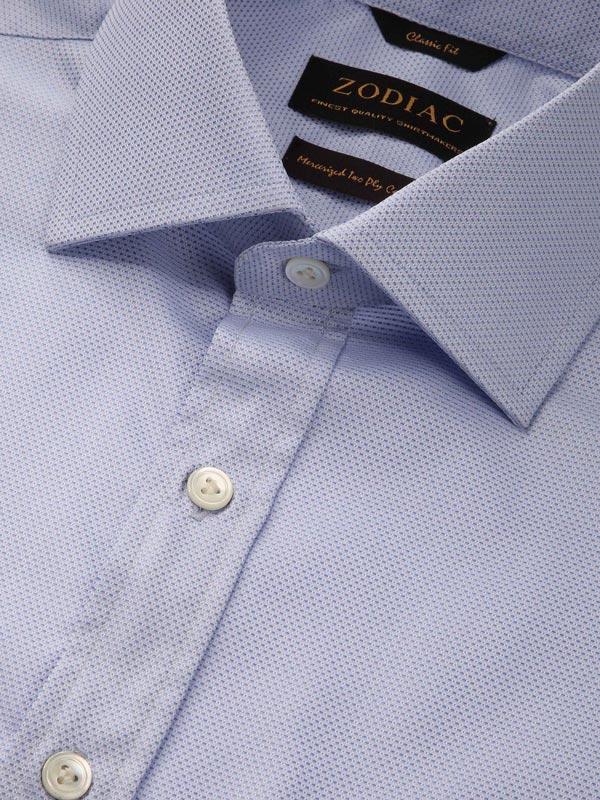 Cione Sky Solid Full Sleeve Single Cuff Classic Fit Classic Formal Two Ply Mercerized Cotton Shirt