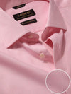 Cione Pink Solid Full Sleeve Double Cuff Tailored Fit Classic Formal Two Ply Mercerized Cotton Shirt