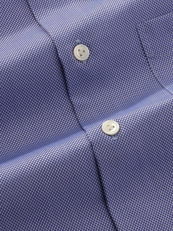 Cione Blue Check Full Sleeve Single Cuff Tailored Fit Classic Formal Two Ply Mercerized Cotton Shirt
