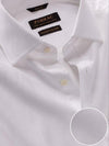 Cione White Solid Full Sleeve Single Cuff Classic Fit Classic Formal Two Ply Mercerized Cotton Shirt