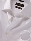 Cione White Solid Full Sleeve Double Cuff Classic Fit Classic Formal Two Ply Mercerized Cotton Shirt